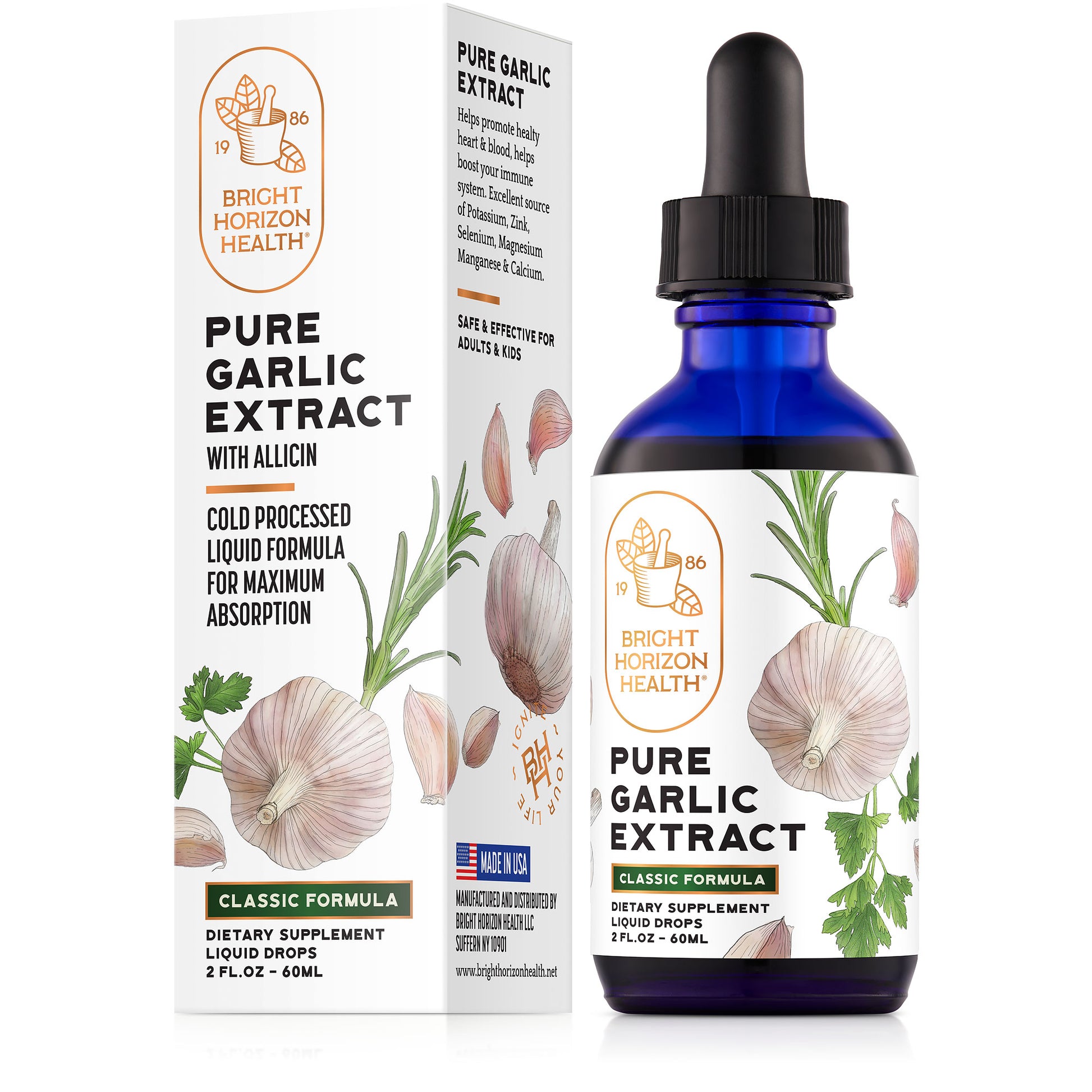 Classic Pure Garlic Extract with Allicin - 2 fl oz