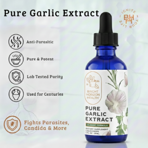Classic Pure Garlic Extract with Allicin - 1 fl oz