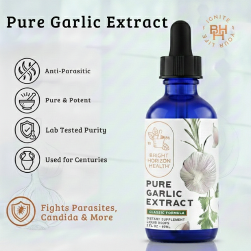 Classic Pure Garlic Extract with Allicin - 2 fl oz